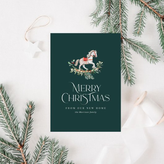 Moderne Weihnachtsskriptkarte Feiertagskarte