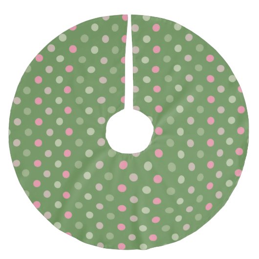 Moderne Weihnachtssteine - Grün Polyester Weihnachtsbaumdecke (Vorderseite)