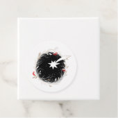 Moderne Weihnachtsstern Berries Kleider Geschenkta Geschenkanhänger (Beispiel)
