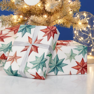 Moderne Weihnachtsstern-Ornamente Weihnachten Geschenkpapier