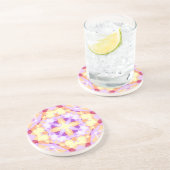 Moderne Weihnachtssterne Lila-Rot-Gelb Getränkeuntersetzer (Seite)