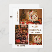 Moderne Weihnachtsstylische Minimalistische Script Mitteilungskarte (Vorne/Hinten)