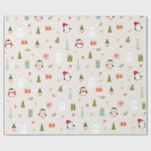 Moderne Weihnachtssymbole Geschenkpapier (Flach)