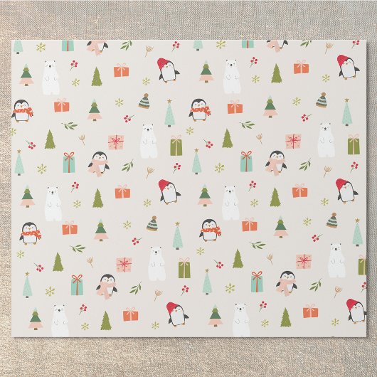 Moderne Weihnachtssymbole Geschenkpapier