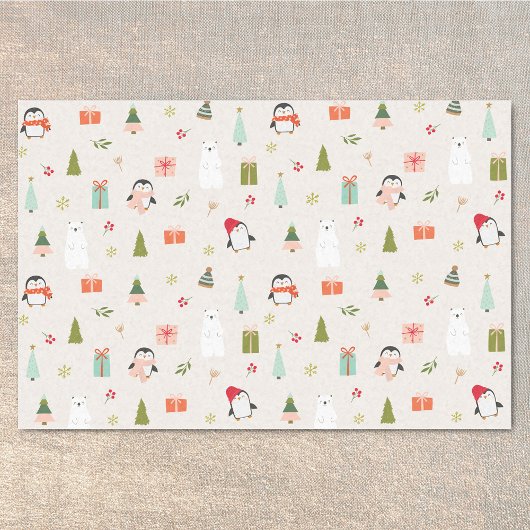 Moderne Weihnachtssymbole Seidenpapier