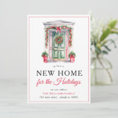 Moderne Weihnachtstür Neue Zuhause Feiertage Movin Ankündigung (Stehend Vorderseite)