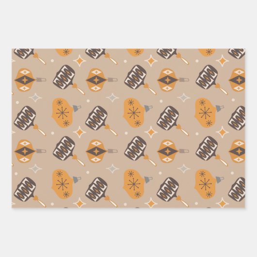 Moderne Weihnachtswrapping Paper Sheets aus dem Mi Geschenkpapier Set (Vorderseite)