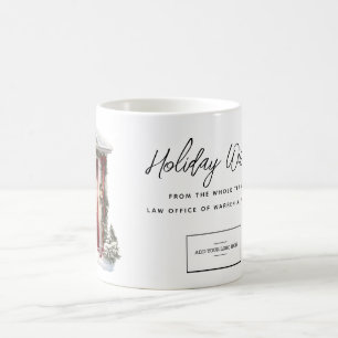 Moderne Weihnachtswünsche Geschäft Logo hinzufügen Kaffeetasse
