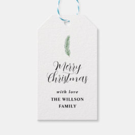 Moderne Weihnachtszeit botanisch Geschenkanhänger