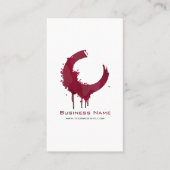Moderne Wein-Strudel-Editable-QR-Code Visitenkarte (Vorderseite)