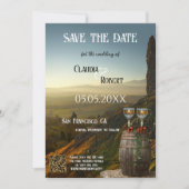 Moderne Weingarten- oder Weinkarte QR Save the Dat Date (Vorderseite)