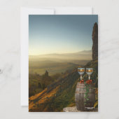 Moderne Weingarten- oder Weinkarte QR Save the Dat Date (Rückseite)