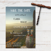 Moderne Weingarten- oder Weinkarte QR Save the Dat Date