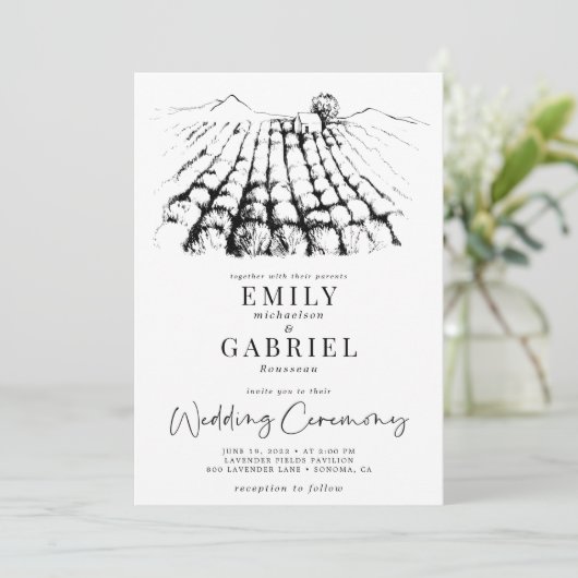 Moderne Weinkellereien Einladung (Stehend Vorderseite)