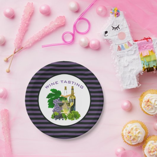 Moderne Weinprobe Pappteller (Party)