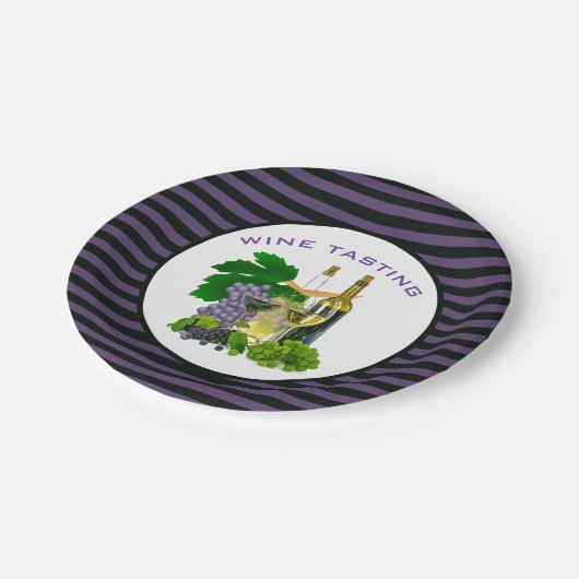 Moderne Weinprobe Pappteller (Schrägansicht)
