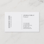 Moderne Weiß Sauberkeit Stilvoll Schlicht Beruflic Visitenkarte (Vorderseite)