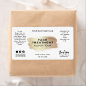 Moderne weiß- und goldene Behandlungsmarken (Insitu)