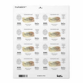 Moderne weiß- und goldene Behandlungsmarken (Vorne)