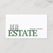 Moderne Weiß und Grün mit Beruflichem Foto Visitenkarte (Vorderseite)