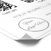 moderne, weiße 2 QR-Code-Unternehmensscan zur Zahl Poster (Ecke)