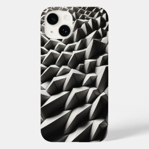 Moderne weiße 3D-geometrische Handyhülle - Minimal Case-Mate iPhone 14 Hülle