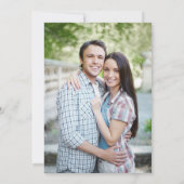 Moderne, weiße Ampere und elegantes Foto Save The Date (Rückseite)