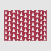 Moderne weiße Bäume auf Weihnachtsmuster im Märche Seidenpapier (Vorderseite)