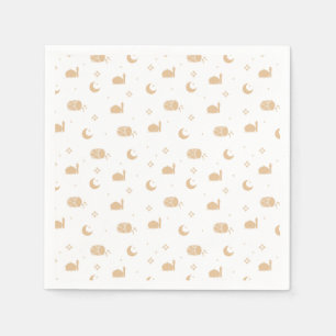 Moderne weiße Beige Ramadan & Eid Napkins Serviette