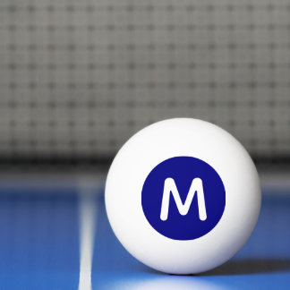 Moderne weiße benutzerdefinierte Monogramme auf Na Tischtennisball
