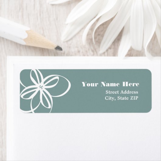 Moderne weiße Blume (Insitu)