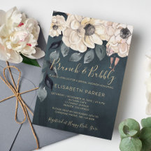 Moderne, weiße Blume, Brunch und Bubbly