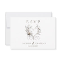 Moderne weiße Blume mit einer Herzhochzeit