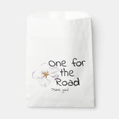 Moderne weiße Blume, One for road, vielen Dank Geschenktütchen (Vorderseite)