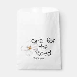 Moderne weiße Blume, One for road, vielen Dank Geschenktütchen
