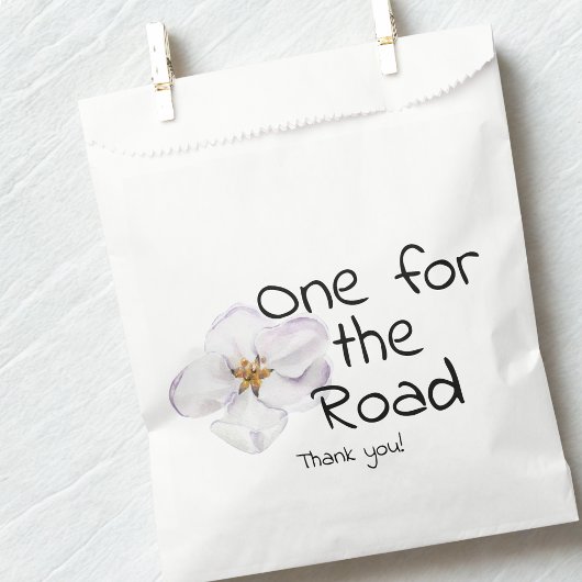 Moderne weiße Blume, One for road, vielen Dank Geschenktütchen