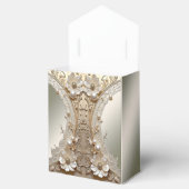 Moderne Weiße Blumen Perlen Gefallen Box Geschenkschachtel (Geöffnet)