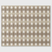 Moderne weiße Blumen Perlen Geschenkpapier (Flach)