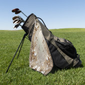 Moderne weiße Blumen Perlen Golfhandtuch (Gras)