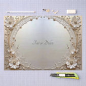 Moderne weiße Blumen Perlen Seidenpapier (Handwerk)