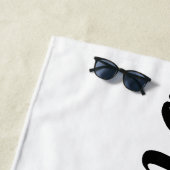 Moderne Weiße Braut als Kalligraphiename  Strandtuch (Beispiel)