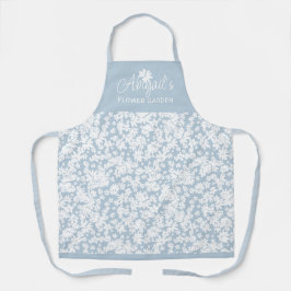 Moderne, weiße Daisy-Mustergärtnerei nach Maß Schürze