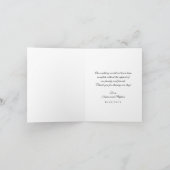 Moderne Weiße Dankeskarten mit handgeschriebener F Dankeskarte (Innenseite)