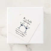 Moderne weiße Doppelfeier Geburtstag Geschenkanhänger (Beispiel)