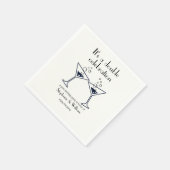 Moderne weiße Doppelfeier Geburtstag Serviette (Ecke)