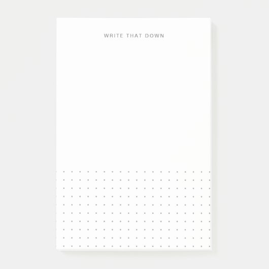 Moderne weiße, dotierte Notizblöcke Post-it Klebezettel (Vorderseite)