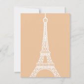 Moderne weiße Eiffelturmkarte Karte (Vorderseite)
