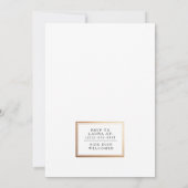 Moderne weiße Elefantenfeier einladen Einladung (Rückseite)