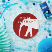 Moderne weiße Elefantenfeier Pappteller (Party)