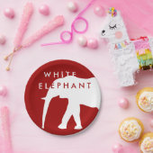 Moderne weiße Elefantenfeier Pappteller (Party)